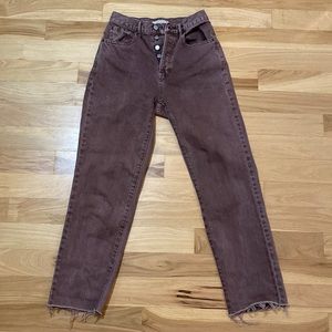 pacsun brown dad/straight jeans